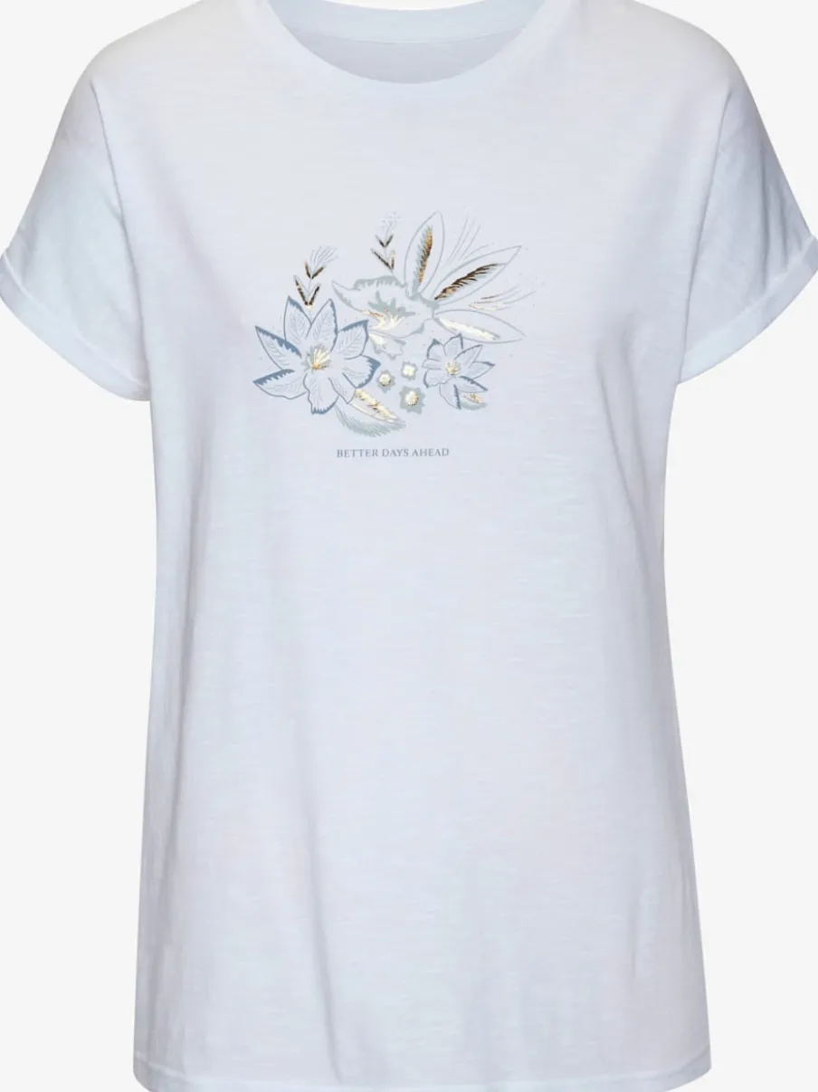T-shirt décontracté à imprimé brillant avec manches courtes