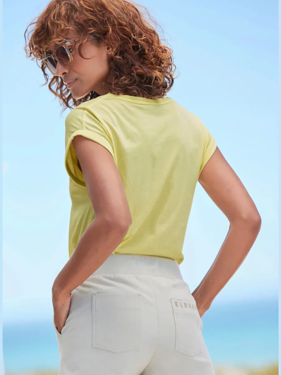 T-shirt décontracté manches courtes grand imprimé devant