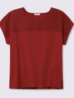 T-shirt dentelle ajourée