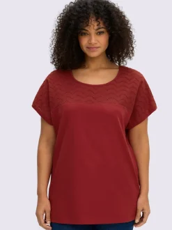 T-shirt dentelle ajourée