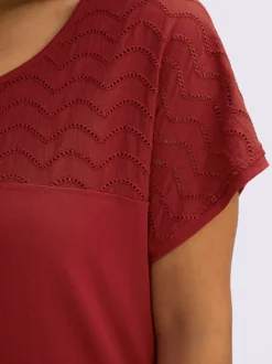 T-shirt dentelle ajourée