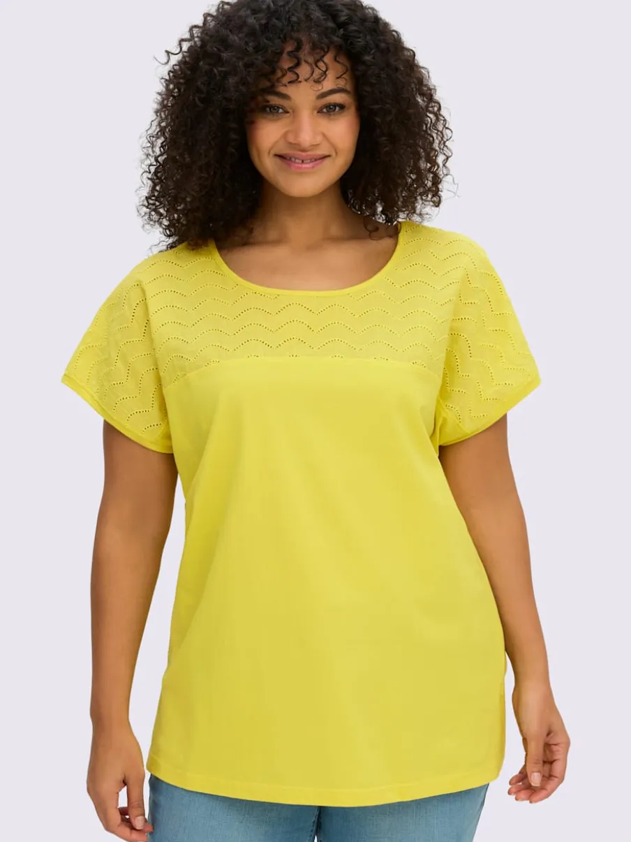 T-shirt dentelle ajourée