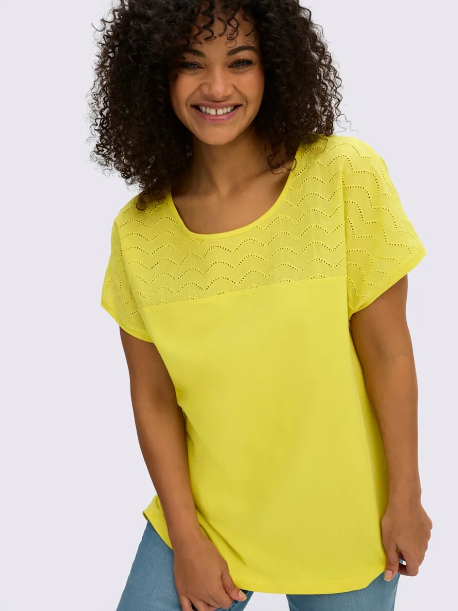 T-shirt dentelle ajourée