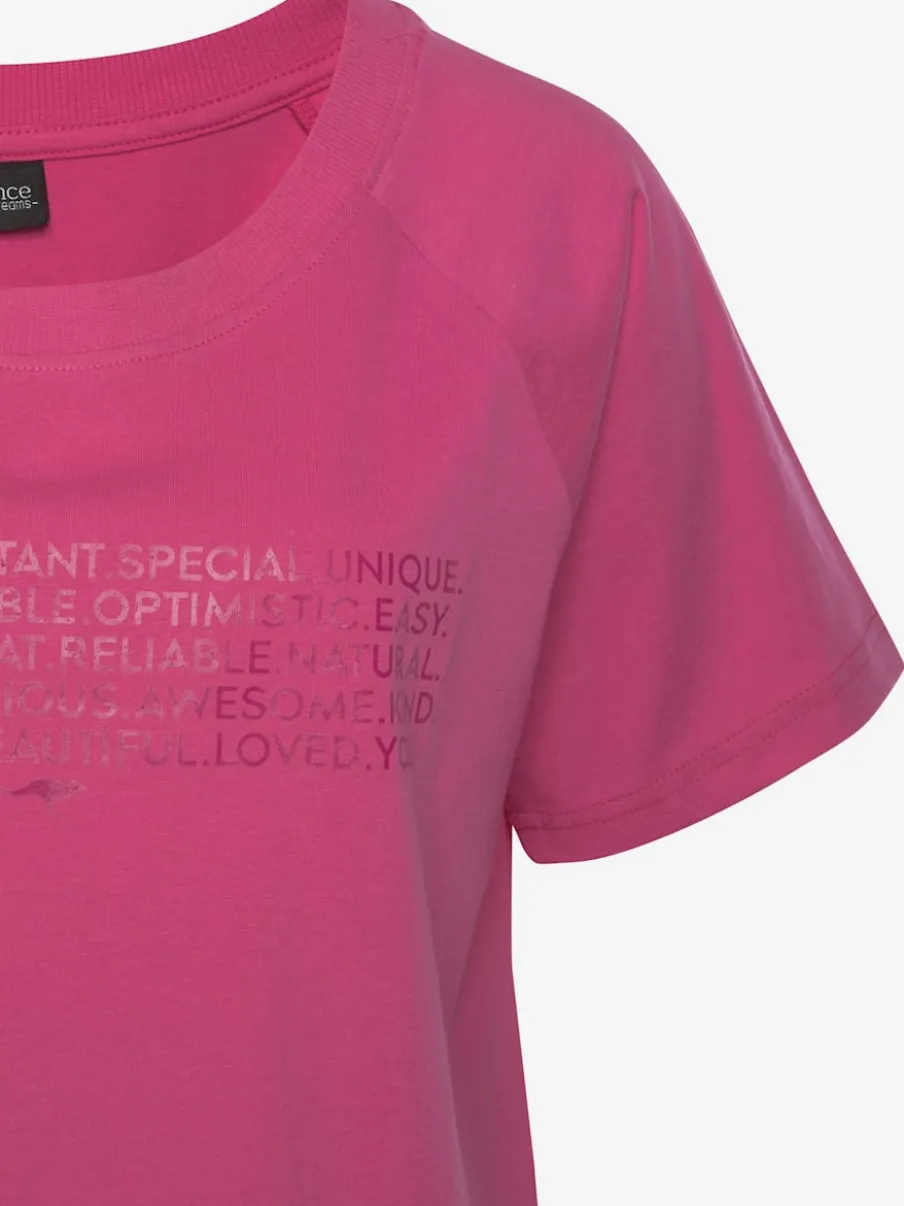 T-shirt de nuit avec inscription encolure ronde manches raglan