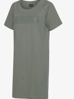 T-shirt de nuit avec inscription encolure ronde manches raglan