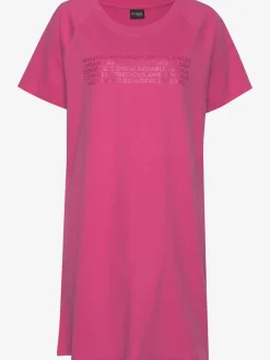 T-shirt de nuit avec inscription encolure ronde manches raglan