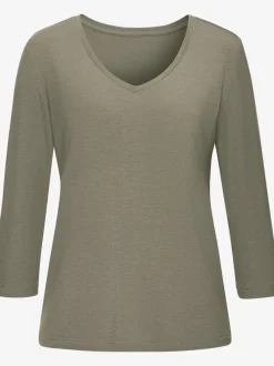 T-shirt de nuit à manches 3/4 avec imprimé discret doux