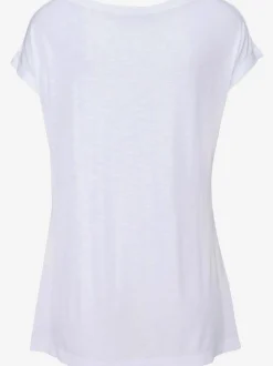 T-shirt de plage avec col arrondi et manches courtes à imprimé graphique