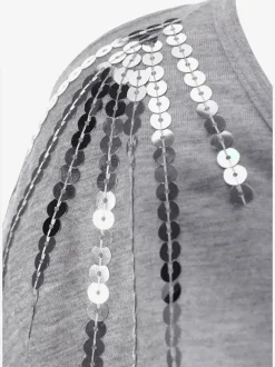 T-shirt de plage avec décolleté arrondi et fentes aux manches