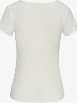 T-shirt à encolure carrée et manches ajustées en matière extensible