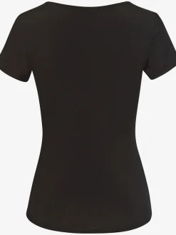 T-shirt à encolure carrée et manches ajustées en matière extensible