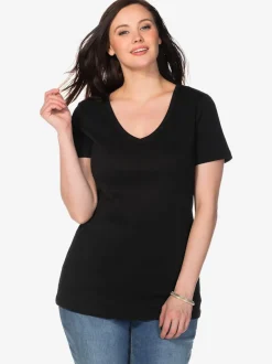 T-shirt encolure en v affinante