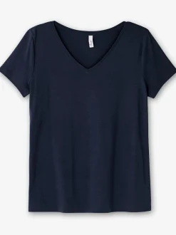 T-shirt encolure en v affinante