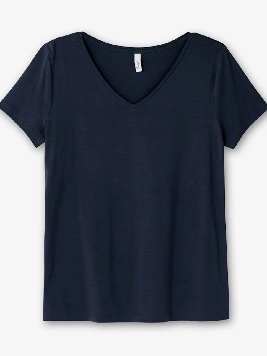 T-shirt encolure en v affinante