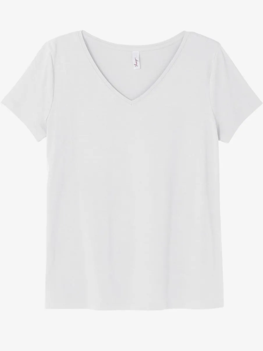 T-shirt encolure en v affinante