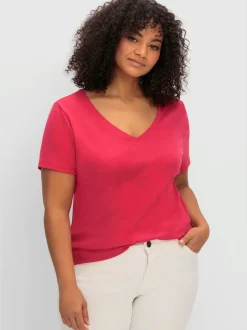 T-shirt encolure en v affinante