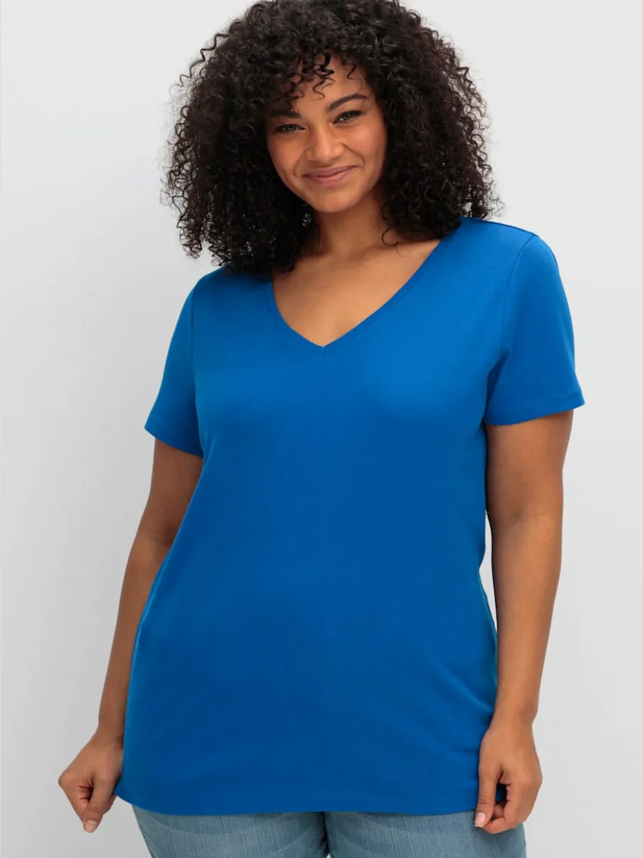 T-shirt encolure en v affinante