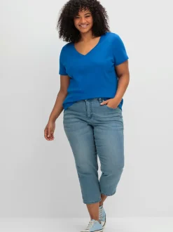 T-shirt encolure en v affinante