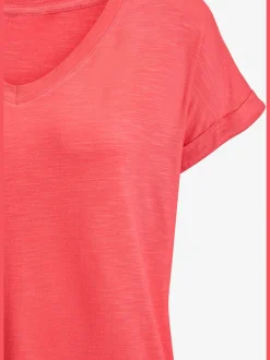 T-shirt à encolure en v beachtime