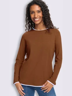 T-shirt à encolure ronde aspect 2 en 1