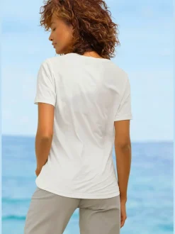 T-shirt encolure ronde avec logo sur le devant