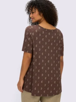 T-shirt à encolure ronde avec motif paisley