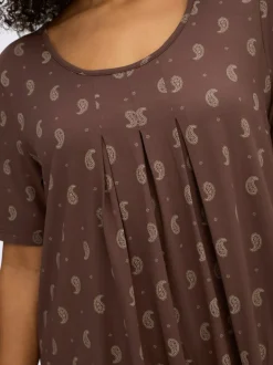 T-shirt à encolure ronde avec motif paisley