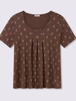 T-shirt à encolure ronde avec motif paisley