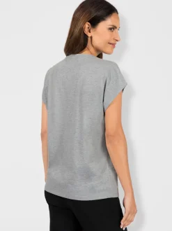 T-shirt à encolure ronde avec motifs de papillons