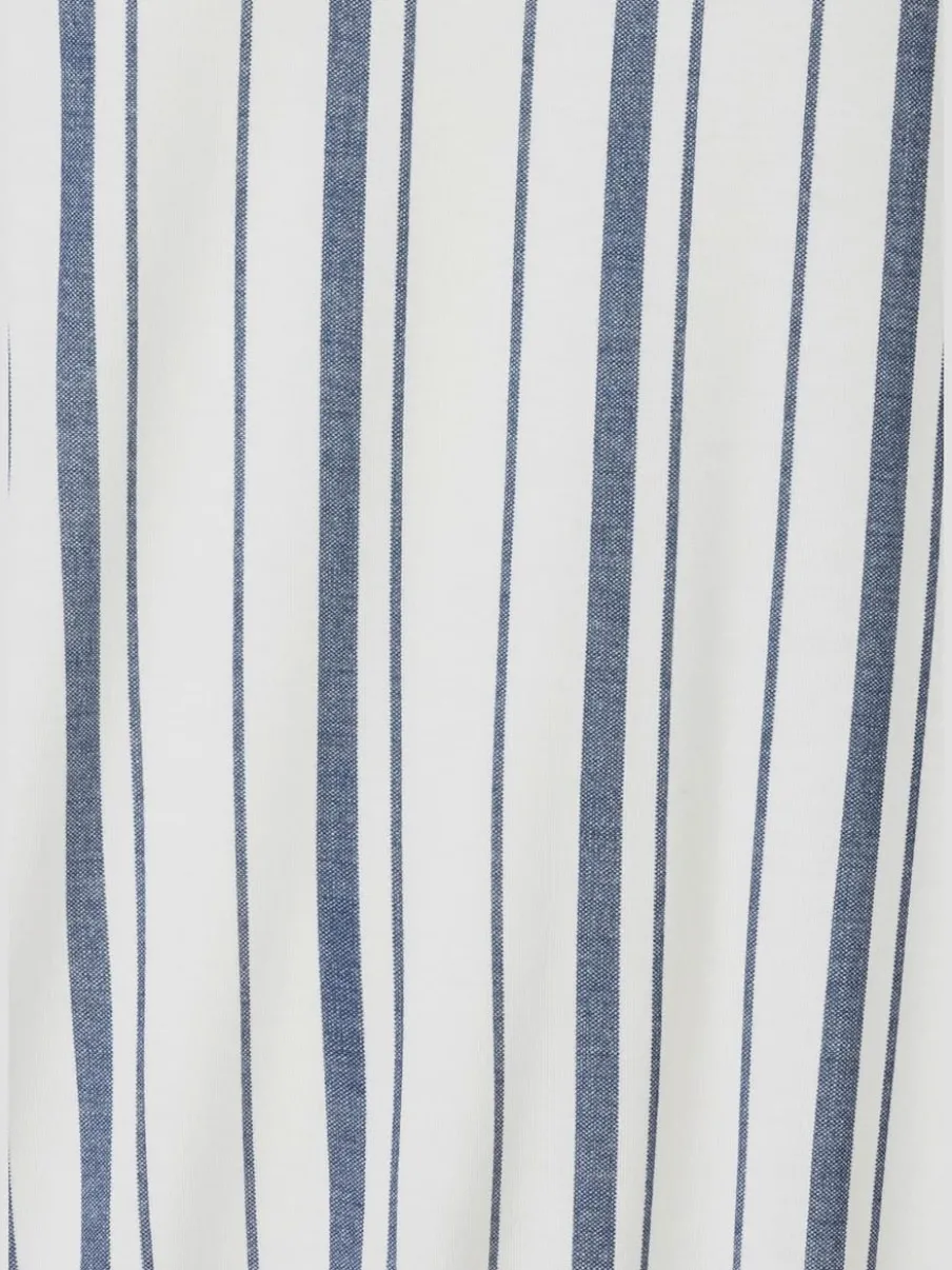 T-shirt à encolure ronde avec rayures verticales et manches courtes