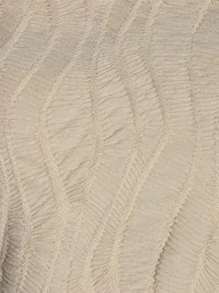 T-shirt à encolure ronde avec structure jacquard et manches courtes