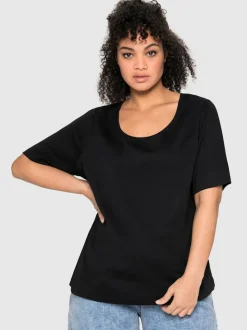 T-shirt encolure ronde dégagée