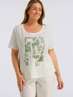 T-shirt à encolure ronde à encolure ronde