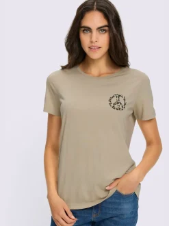 T-shirt à encolure ronde et manches courtes avec motif animal