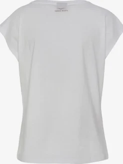 T-shirt encolure ronde imprimé motifs cœur en pur coton