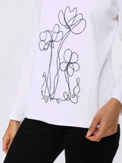T-shirt à encolure ronde interlock