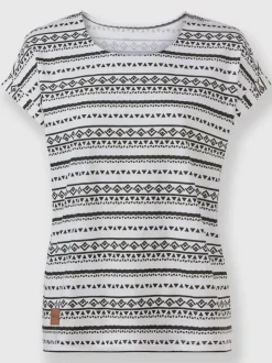 T-shirt à encolure ronde motifs graphiques manches courtes