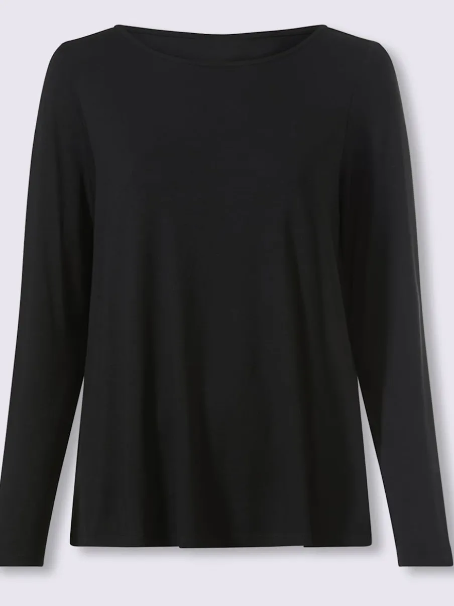 T-shirt à encolure ronde pli creux tendance au dos