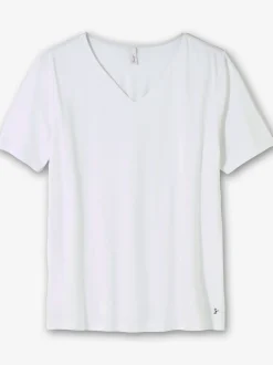 T-shirt encolure v tendance