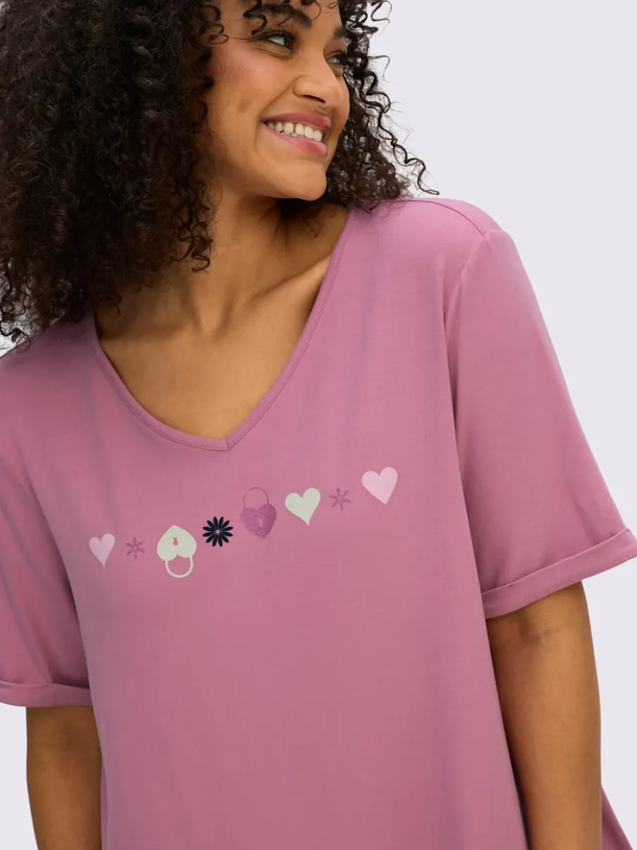 T-shirt en v