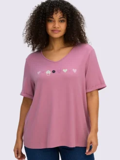 T-shirt en v