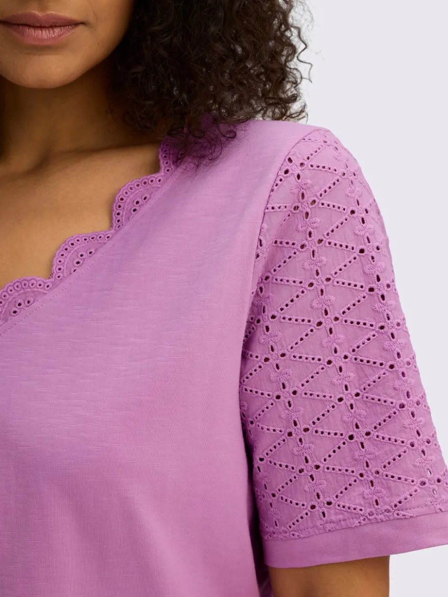 T-shirt en v