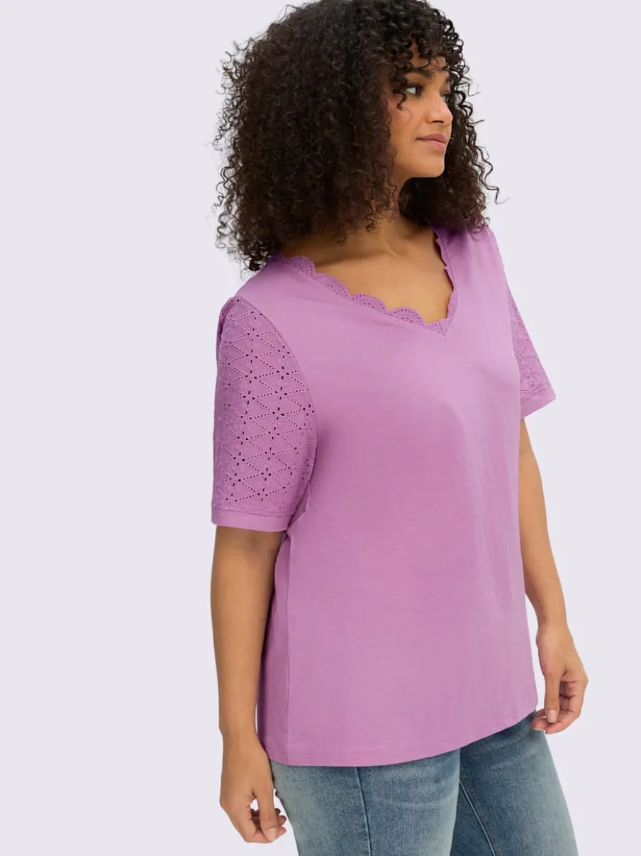 T-shirt en v