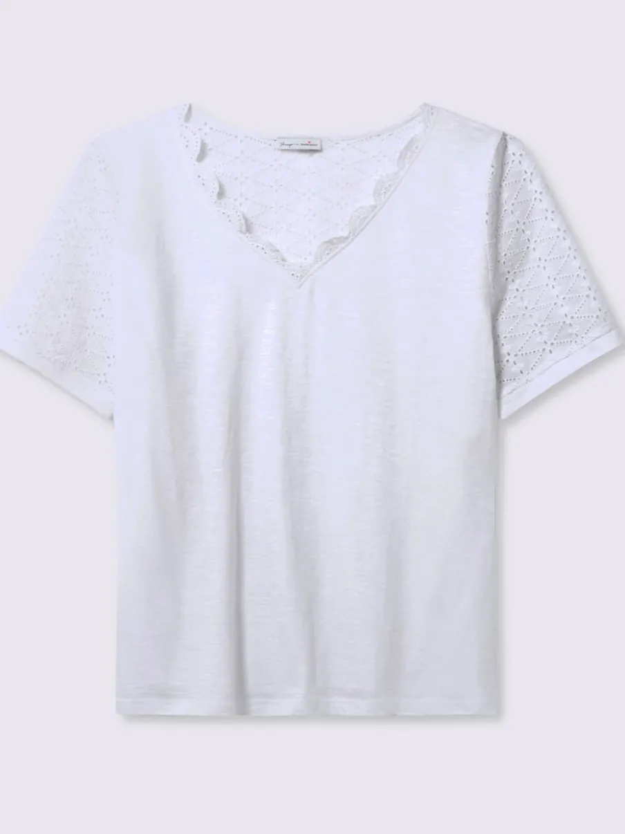 T-shirt en v