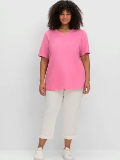 T-shirt en v encolure en v affinante