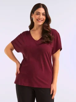 T-shirt en v encolure en v affinante