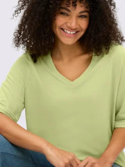 T-shirt en v encolure en v affinante