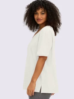 T-shirt en v encolure en v affinante