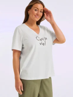 T-shirt en v encolure en v flatteuse