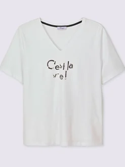 T-shirt en v encolure en v flatteuse